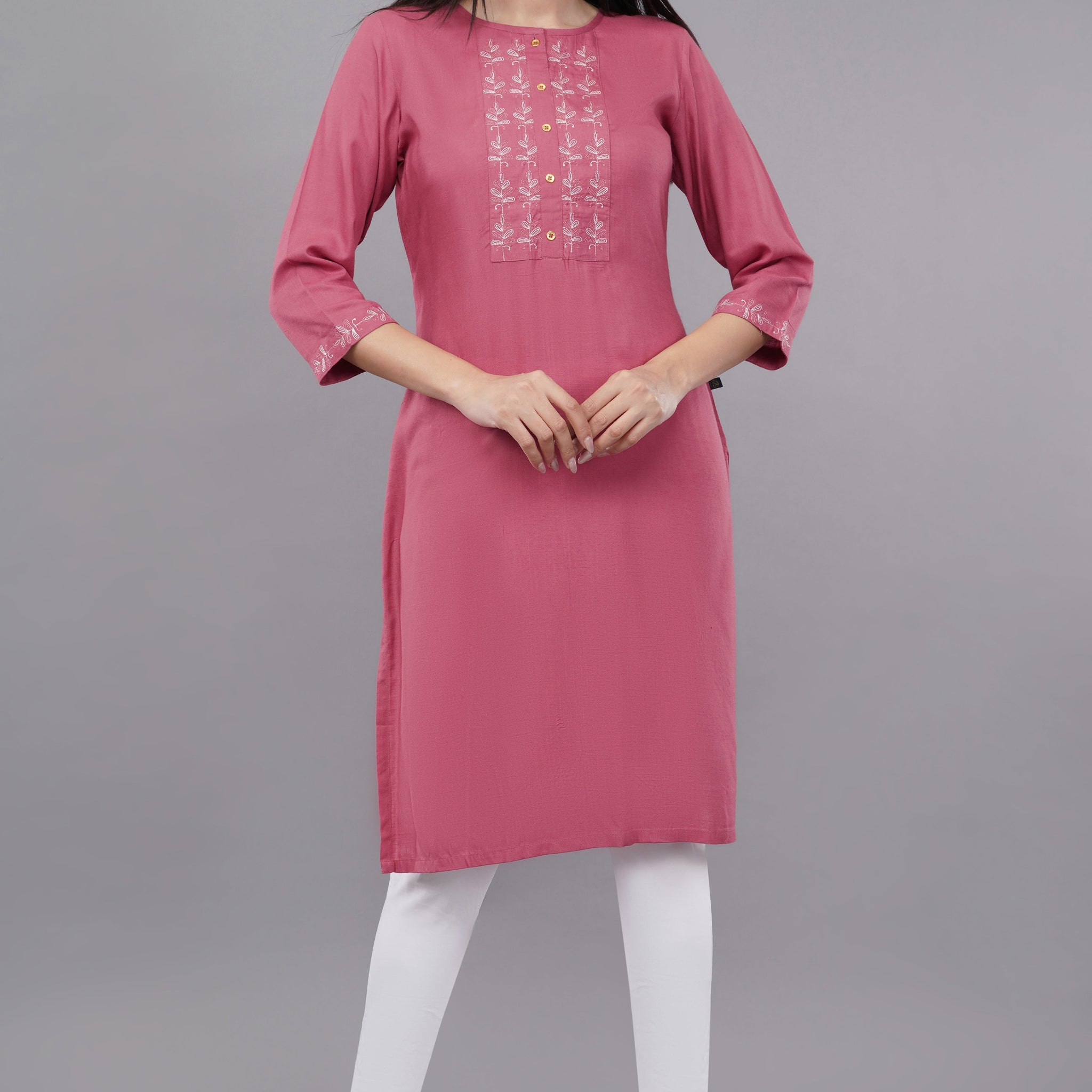 Embroidered Straight Kurta