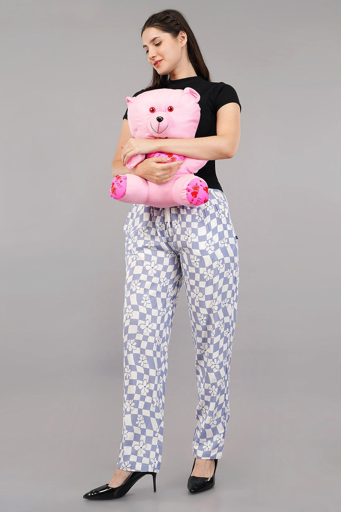 Wine Print Sleepwear Women Comfort Fit Pajama