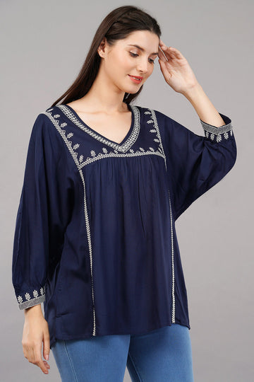 Twilight Waters Blouson Top